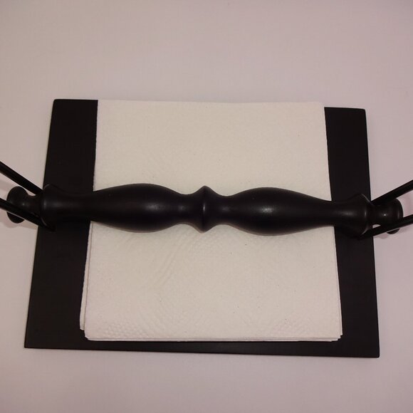 Black Wood Matt Carr Umbra Design Napkin Holder 9" x 7" x 4.5" - Picture 6 of 9